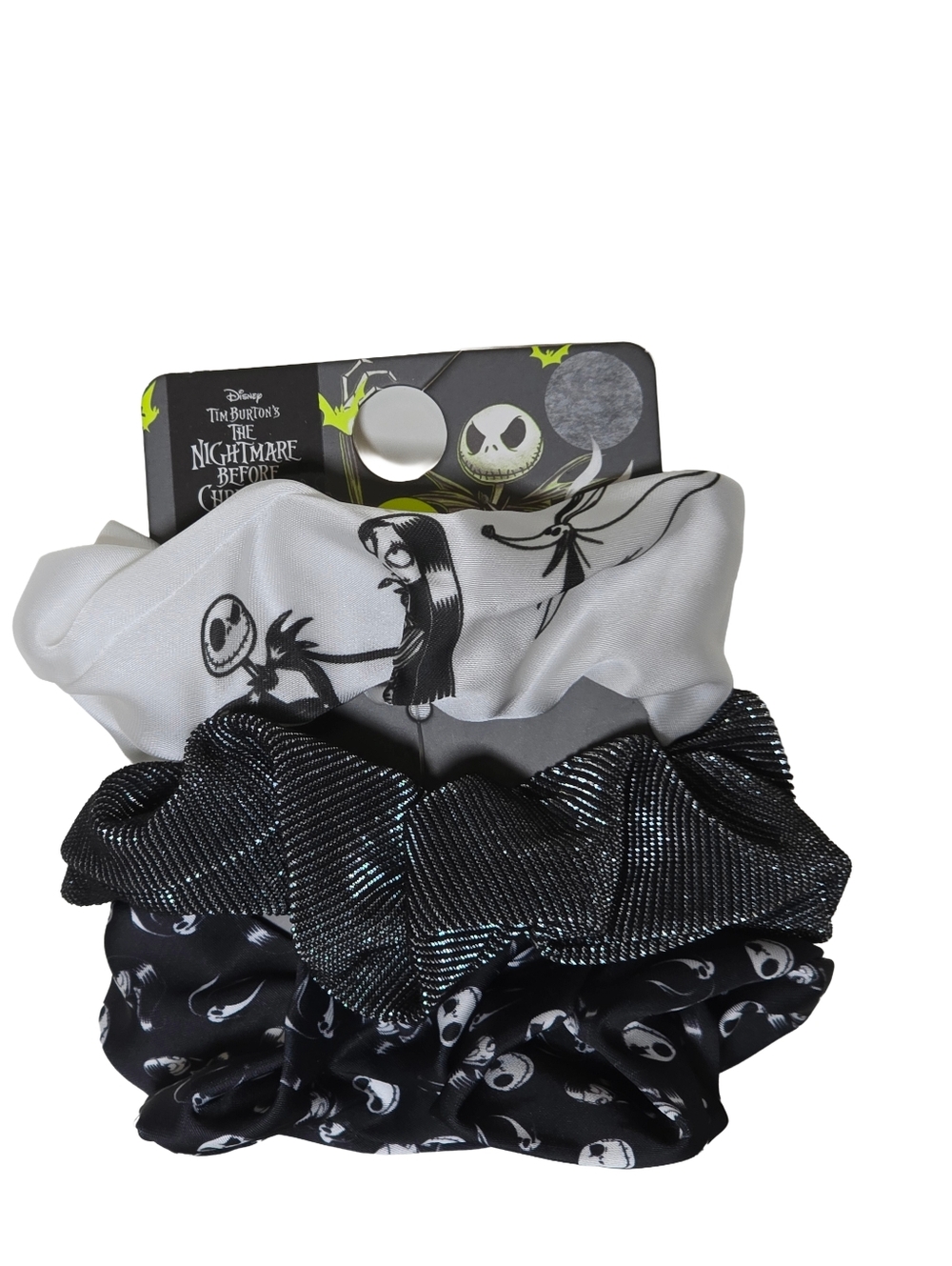 Primark Disney NBC 3 Pk Scrunchies Jack Skellington Sally Nwt - Picture 1 of 2